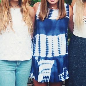 Blue and white tie dye